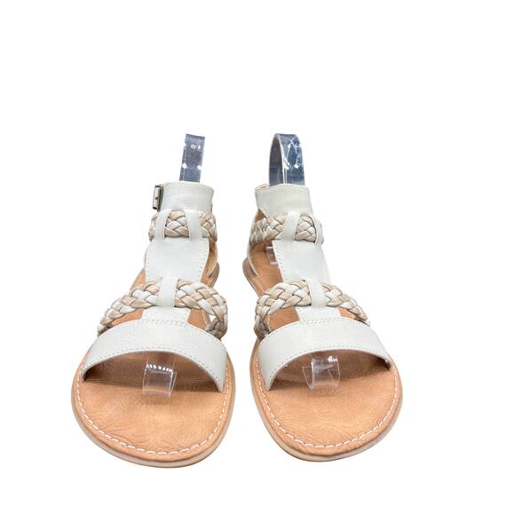 🤍 b.o.c. Light Gray Braided Gladiator Sandals Women’s Boho Comfort Summer Chic - Picture 2 of 5